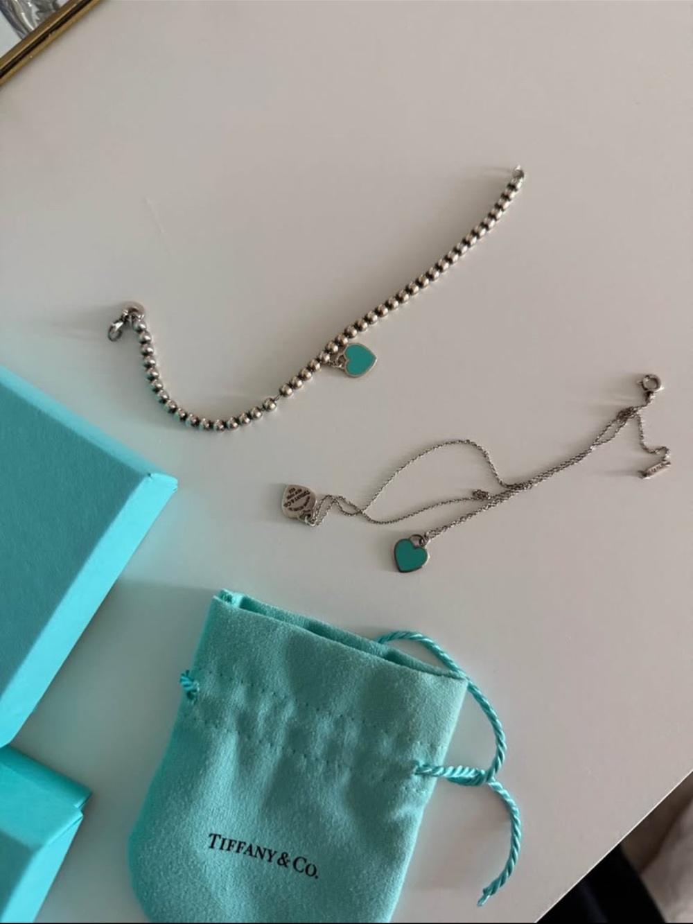 Tiffany & Co. Silver Heart Charm Bracelet ONLY
